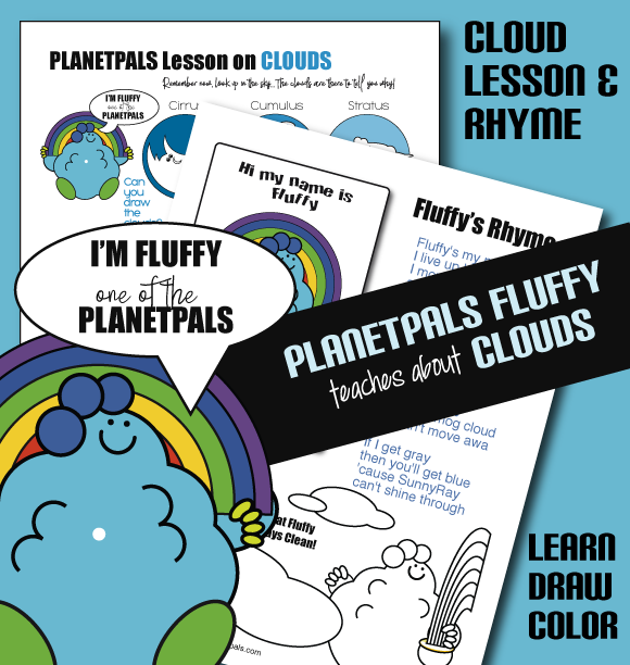 Learn about the clouds with Fluffy classroom activity