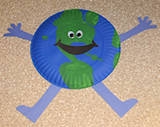 paper plate earthman for Earth Day