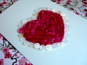 make a button heart valentine card