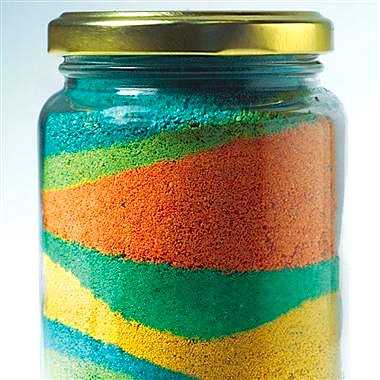 colored sand jar