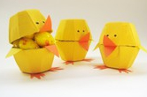 easter egg carton chicks