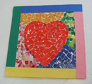 mosaic valentines card