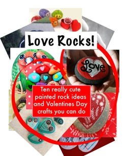 Painted Heart Love Rocks 