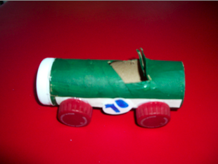 paper tube racecar recycle craft preschool kids