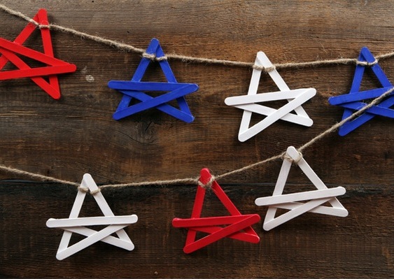 star garland popsicle sticks recycle craft
