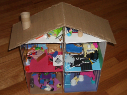 recycle doll play toy house