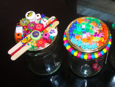 recycled jar tops