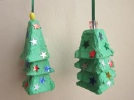 recycled egg carton christmas bell craft